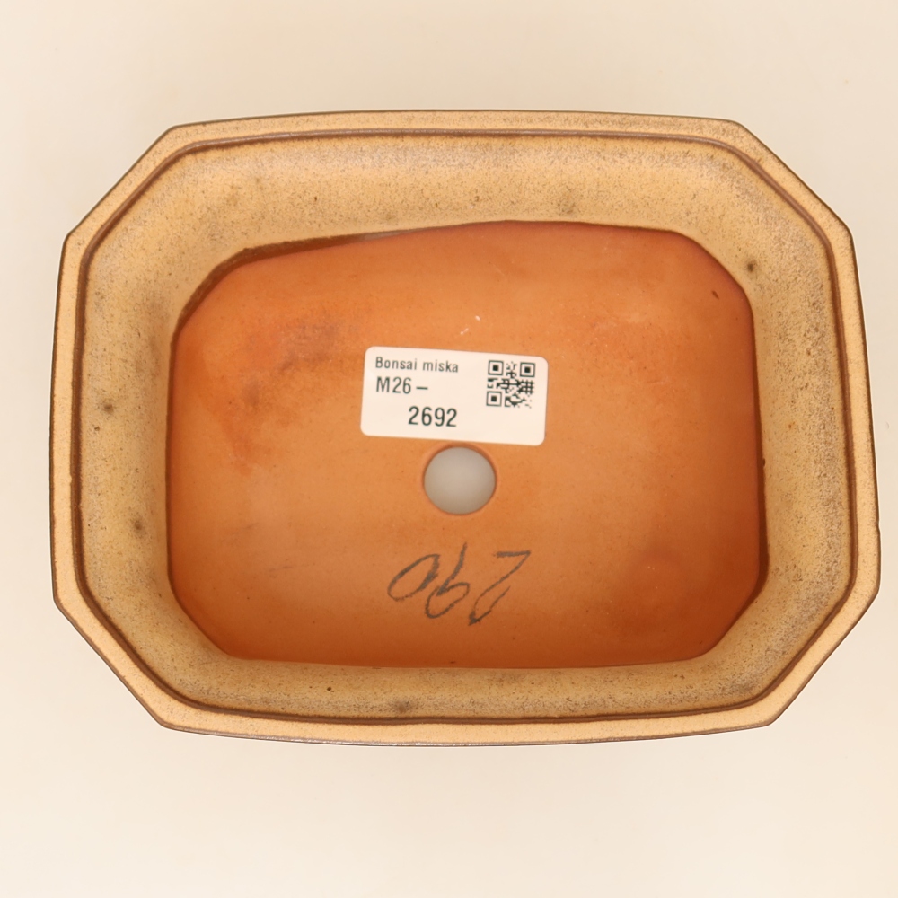 Ciotola in ceramica  15 x 12 x 7 cm, colore marrone