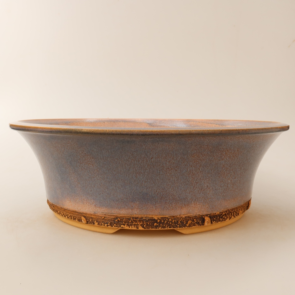 Vaso da bonsai in ceramica 28,5 x 28,5 x 9,5 cm, colore blu