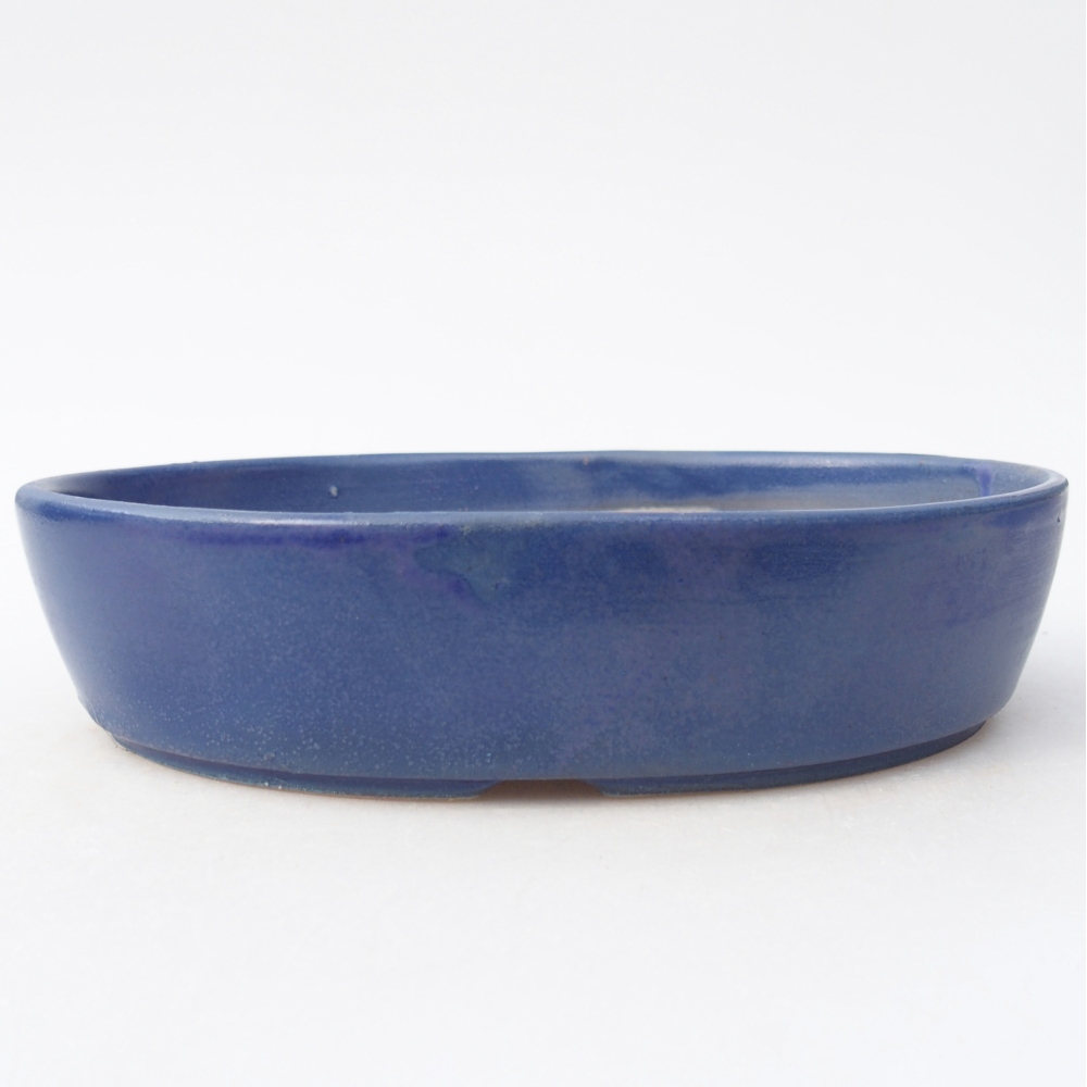 Ciotola bonsai in ceramica 18,5 x 13,5 x 4,5 cm, colore blu