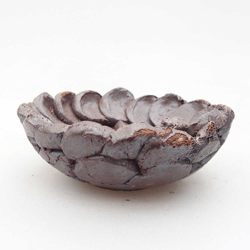 Conchiglia in ceramica 9 x 9 x 4 cm , colore marrone