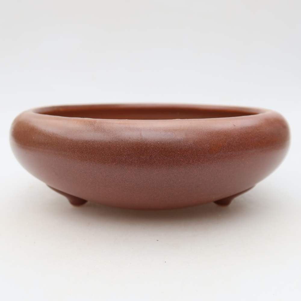 Vaso da bonsai in ceramica 20 x 20 x 7,5 cm, colore bordeaux