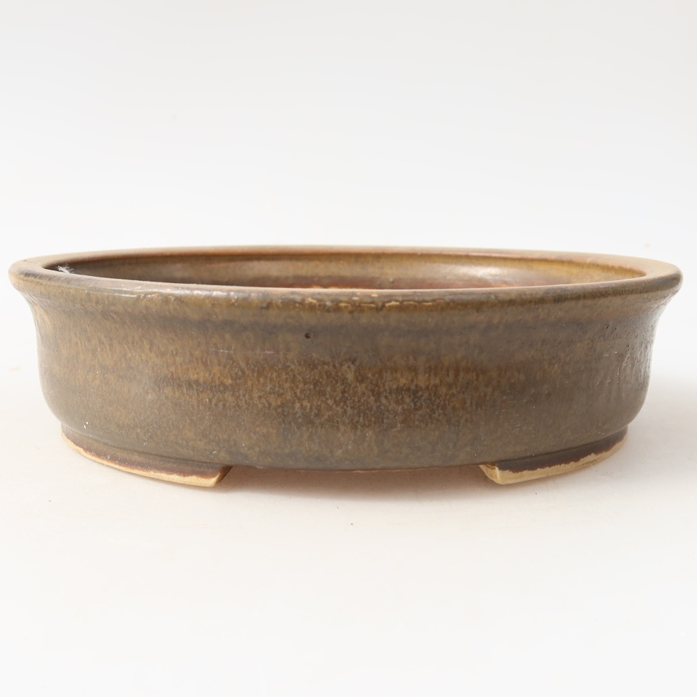 Ciotola per bonsai in ceramica 17,5 x 16 x 4,5 cm, marrone