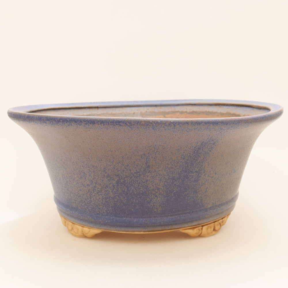 Vaso in ceramica per bonsai 29 x 29 x 12 cm, colore blu