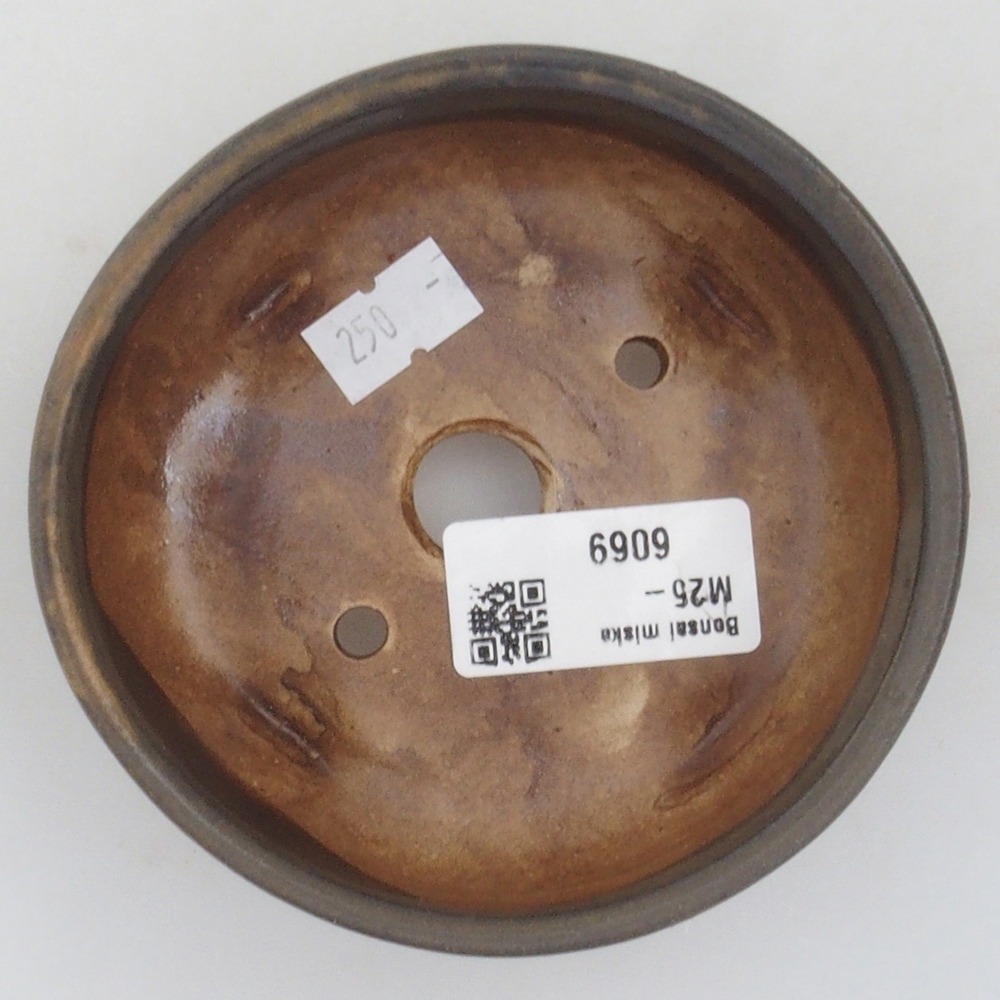 Ciotola per bonsai in ceramica 10 x 8,5 x 4 cm, marrone