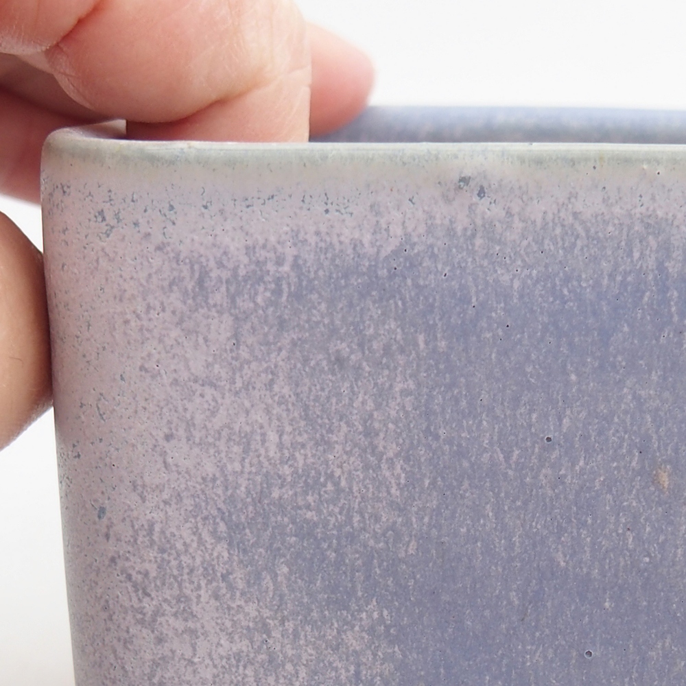 Ciotola per bonsai in ceramica 10 x 10 x 8 cm, colore blu