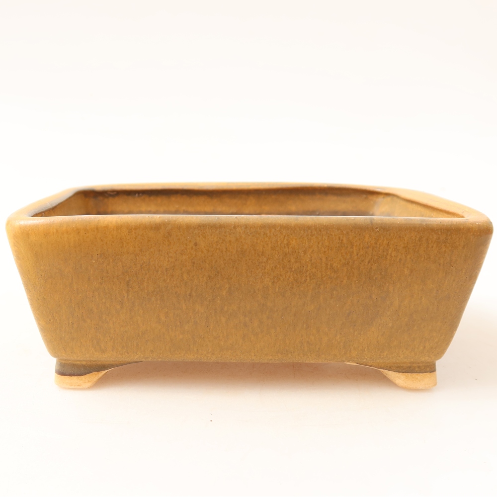 Vaso da bonsai in ceramica 13,5 x 11 x 5 cm, colore marrone