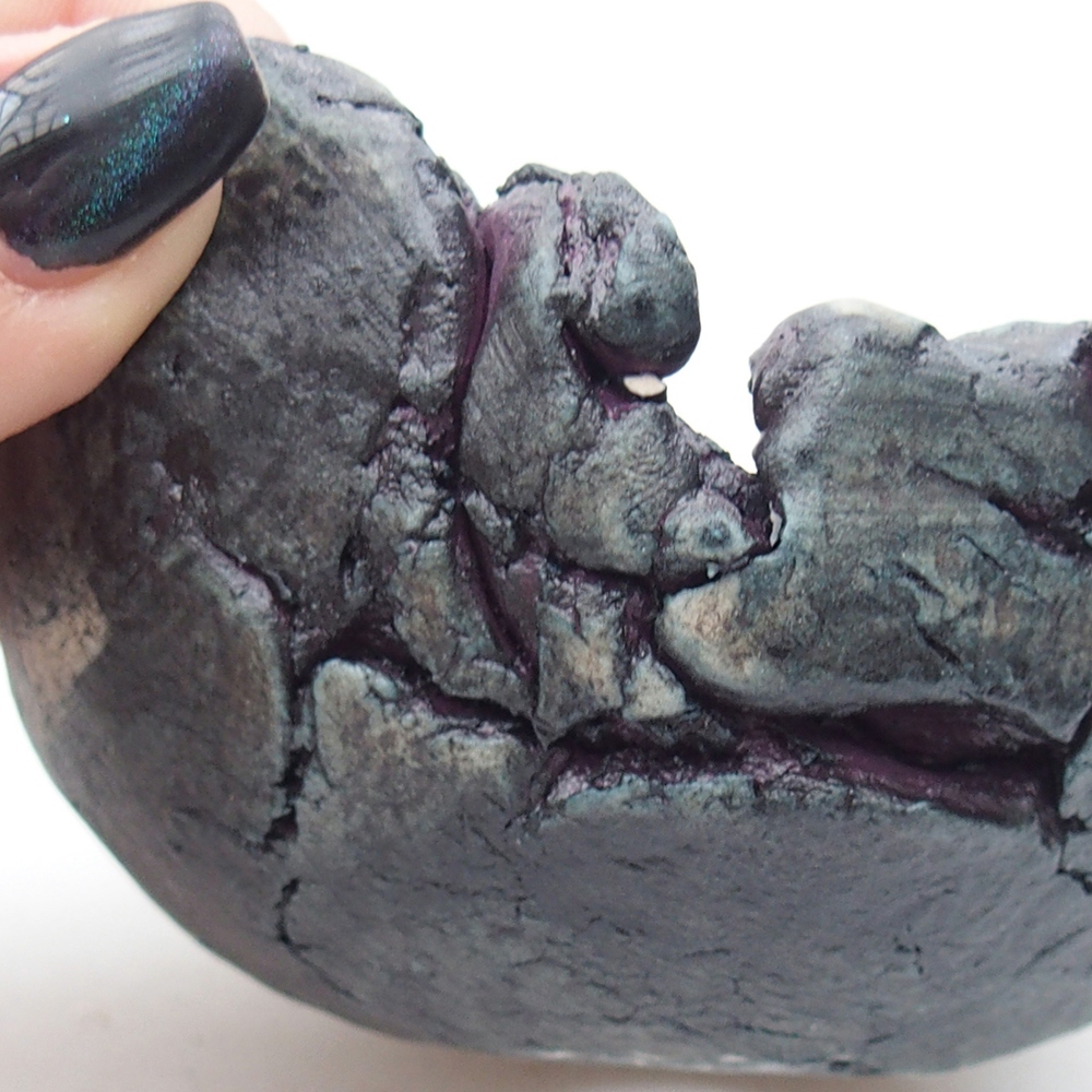 Conchiglia in ceramica 9,5 x 9,5 x 5,5 cm , colore viola