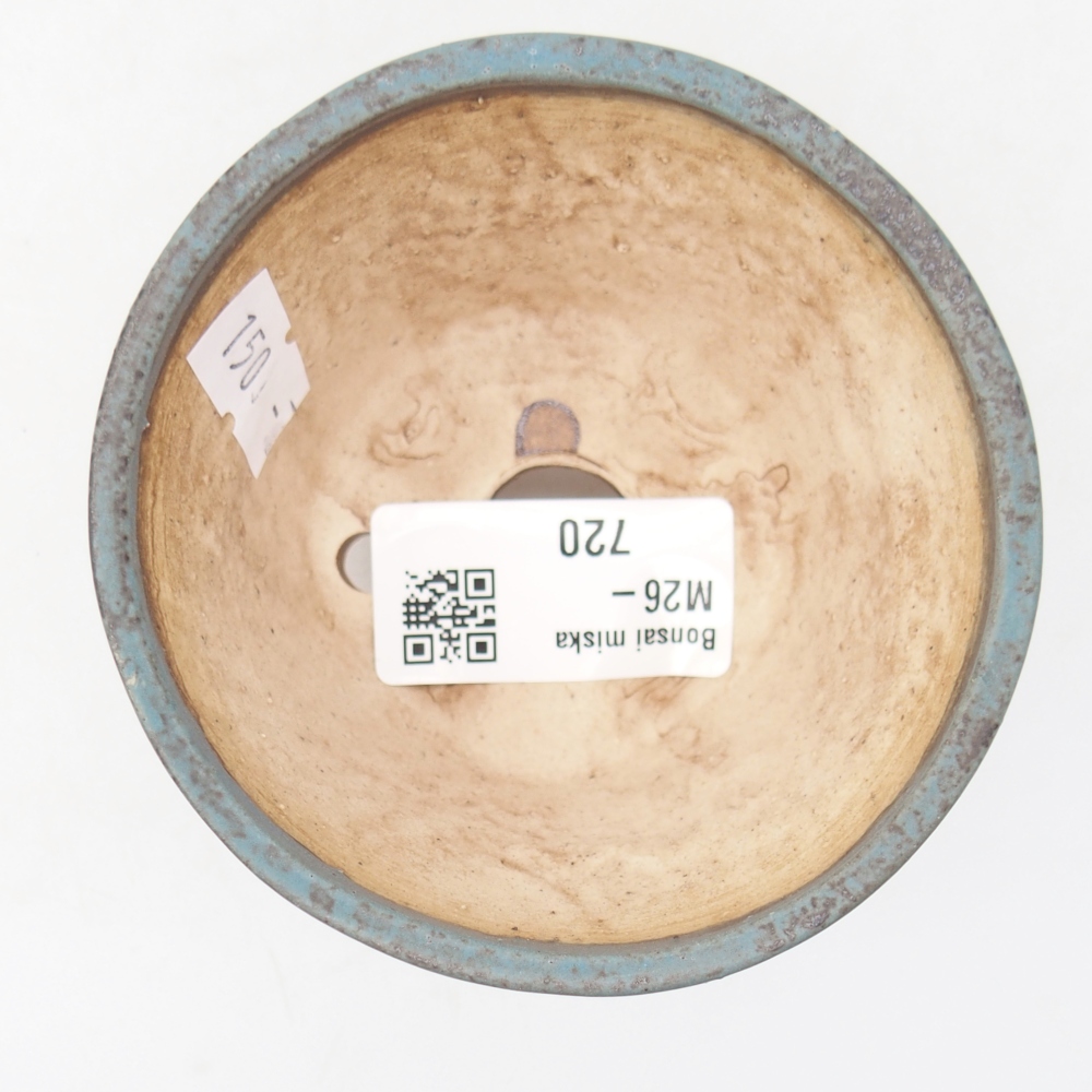 Ciotola bonsai in ceramica 8,5 x 8,5 x 5 cm, colore blu