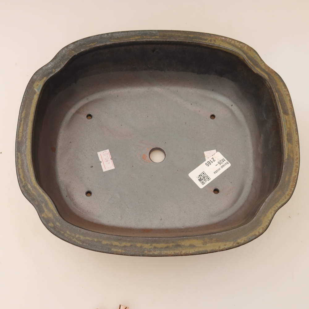 Vaso da bonsai in ceramica 24,5 x 21 x 7,5 cm, colore marrone