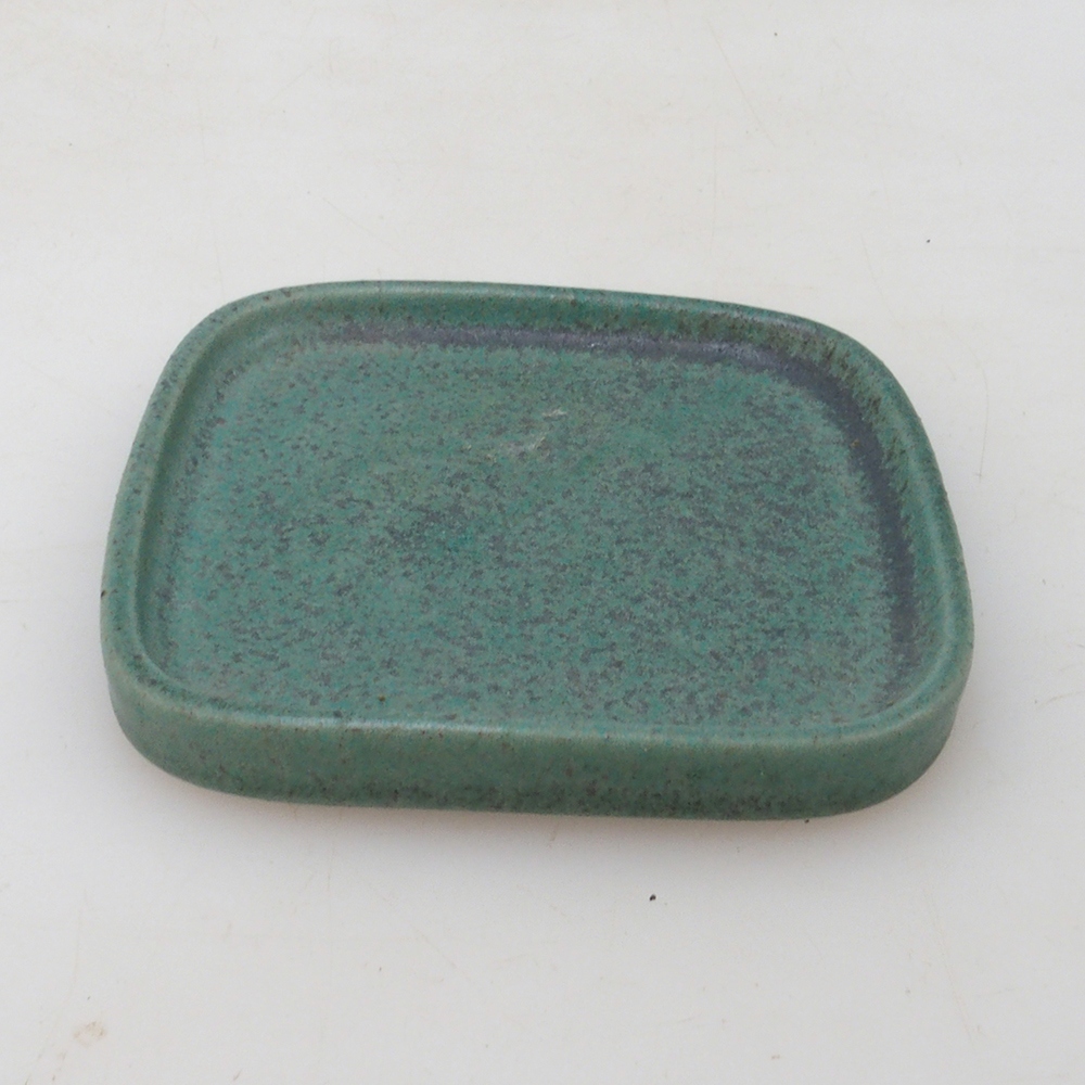 Sottovaso bonsai quadrato 9 x 9 x 1 cm - verde