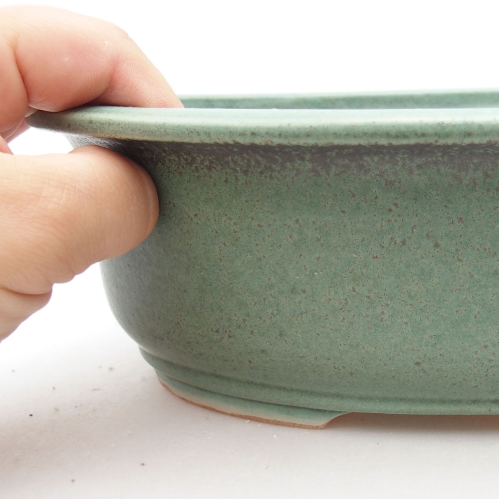 Ciotola bonsai in ceramica 23 x 19,5 x 7 cm, verde