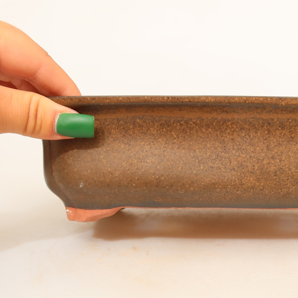 Ciotola in ceramica  24 x 17 x 6 cm, colore marrone