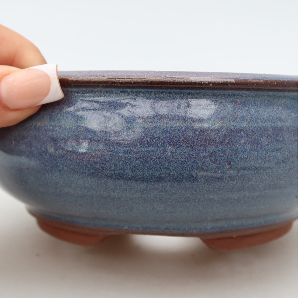 Ciotola bonsai in ceramica 16 x 16 x 5 cm, colore blu