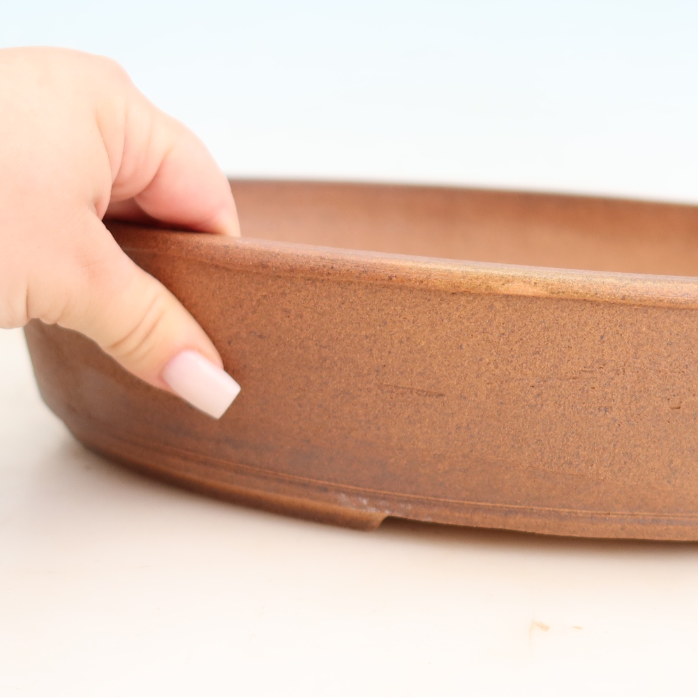 Vaso da bonsai in ceramica 37 x 30 x 7 cm, colore marrone