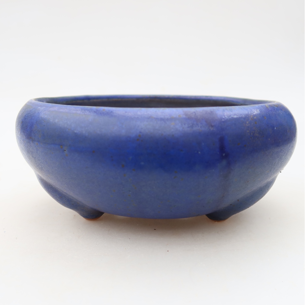 Vaso in ceramica per bonsai 15 x 15 x 6,5 cm, colore blu