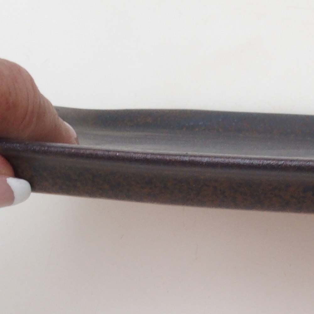 Ciotola in ceramica H08 - 22,5 x 16 x 1 cm - marrone