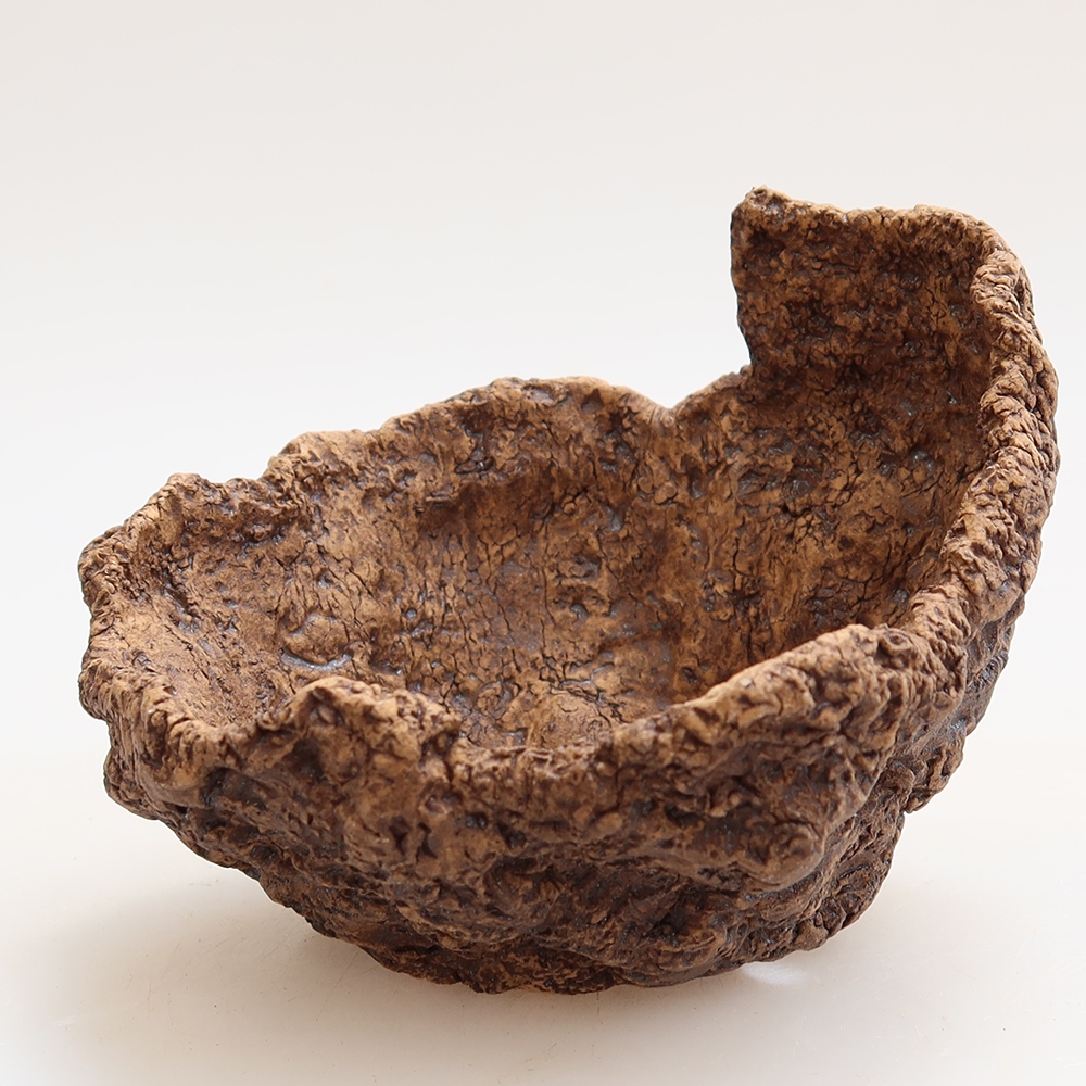 Conchiglia in ceramica 10 x 9 x 9 cm , colore marrone