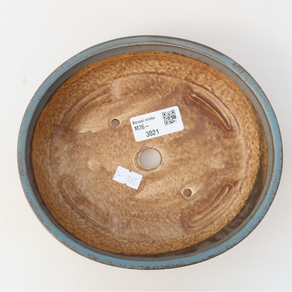 Ciotola bonsai in ceramica 18,5 x 16,5 x 4,5 cm, colore blu