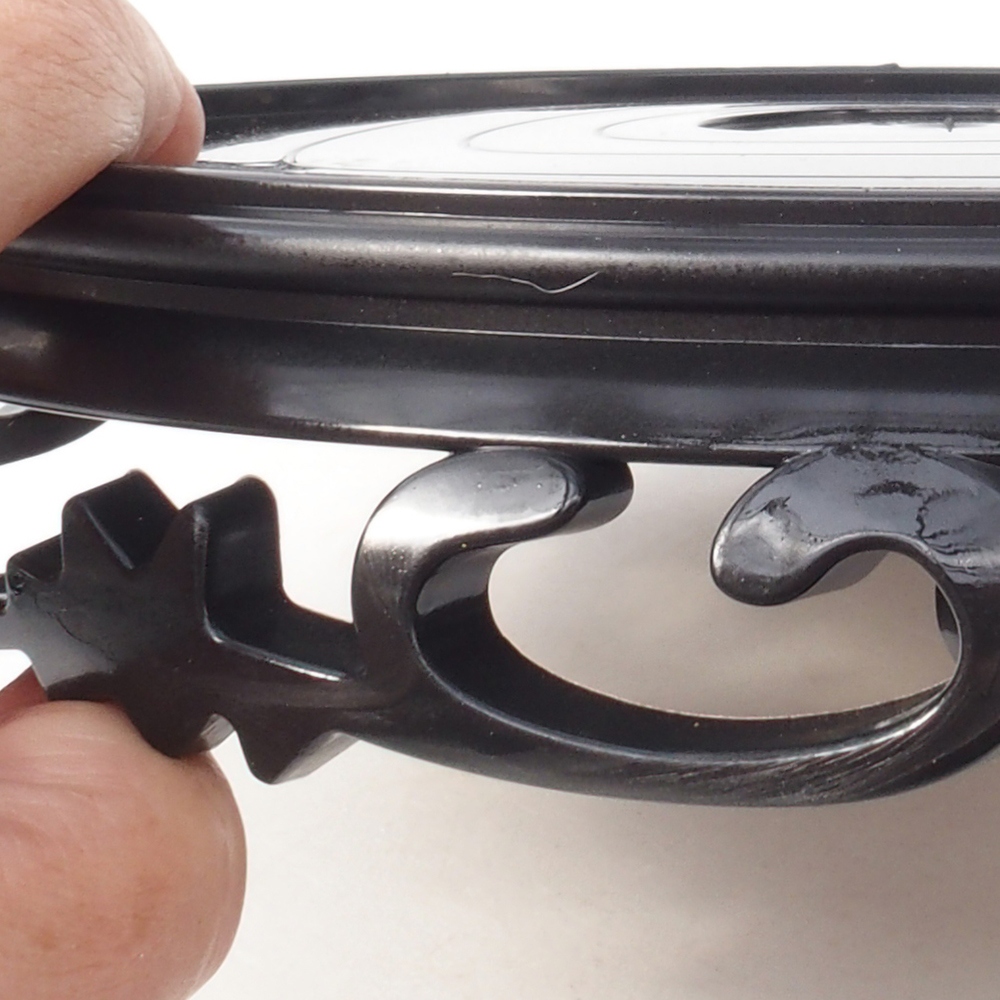 Tavolo per bonsai in plastica rotondo 21 x 21 x 5 cm, nero