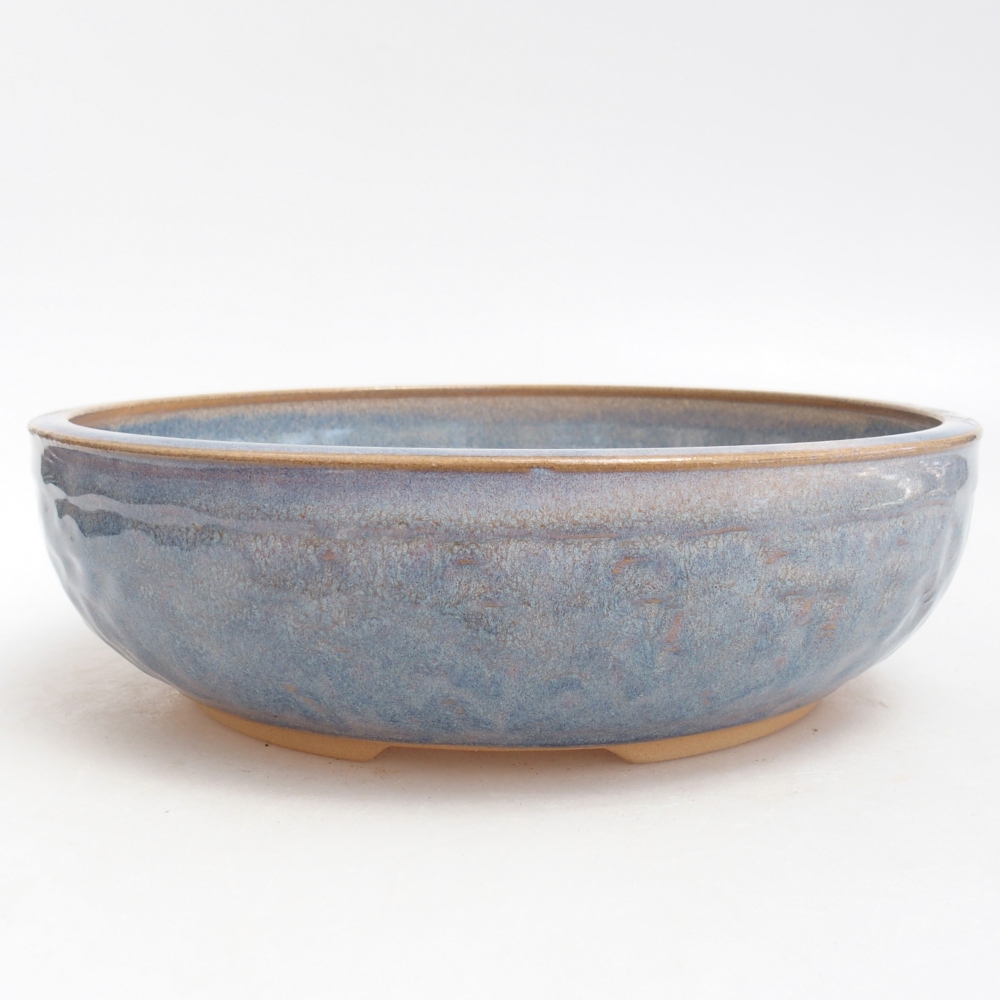 Ciotola bonsai in ceramica 22 x 22 x 6,5 cm, colore blu