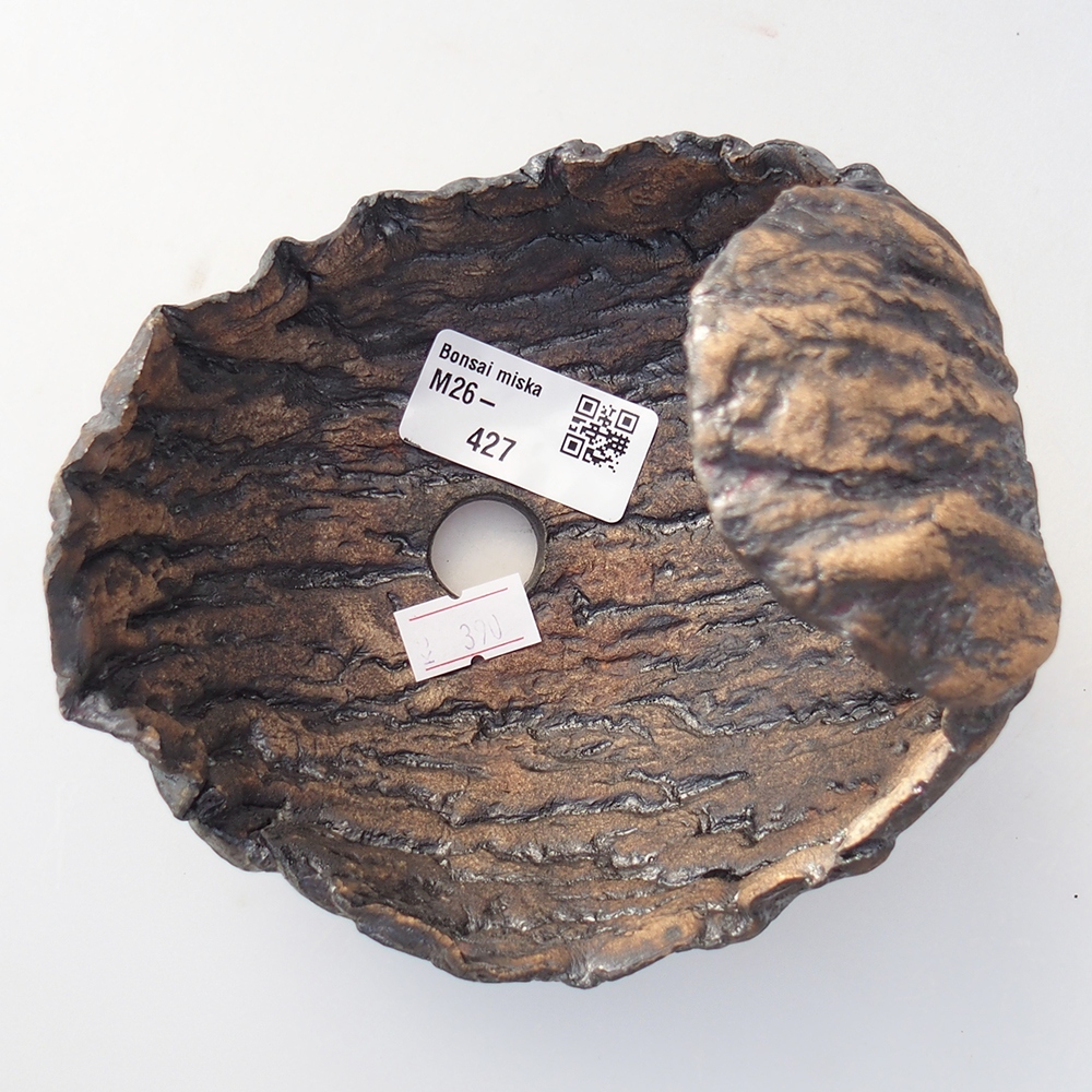 Conchiglia in ceramica 13 x 12,5 x 12,5 cm , colore marrone