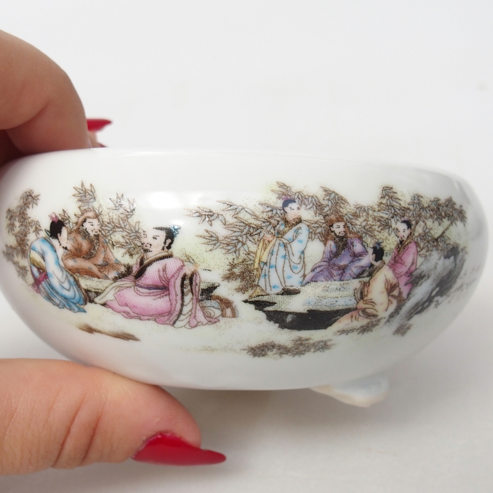 Ciotola per bonsai in ceramica 10 x 10 x 5 cm, colore bianco