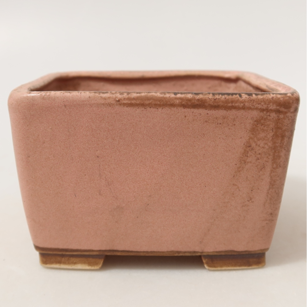 Ciotola bonsai in ceramica 10,5 x 10,5 x 7 cm, rosa