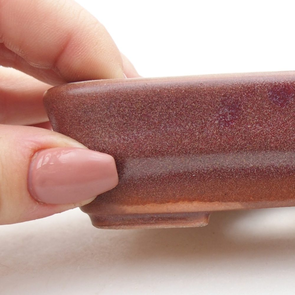 Ciotola bonsai in ceramica 11 x 8 x 3 cm, bordeaux