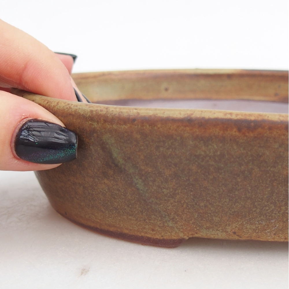 Ciotola bonsai in ceramica 17 x 14 x 4 cm, verde