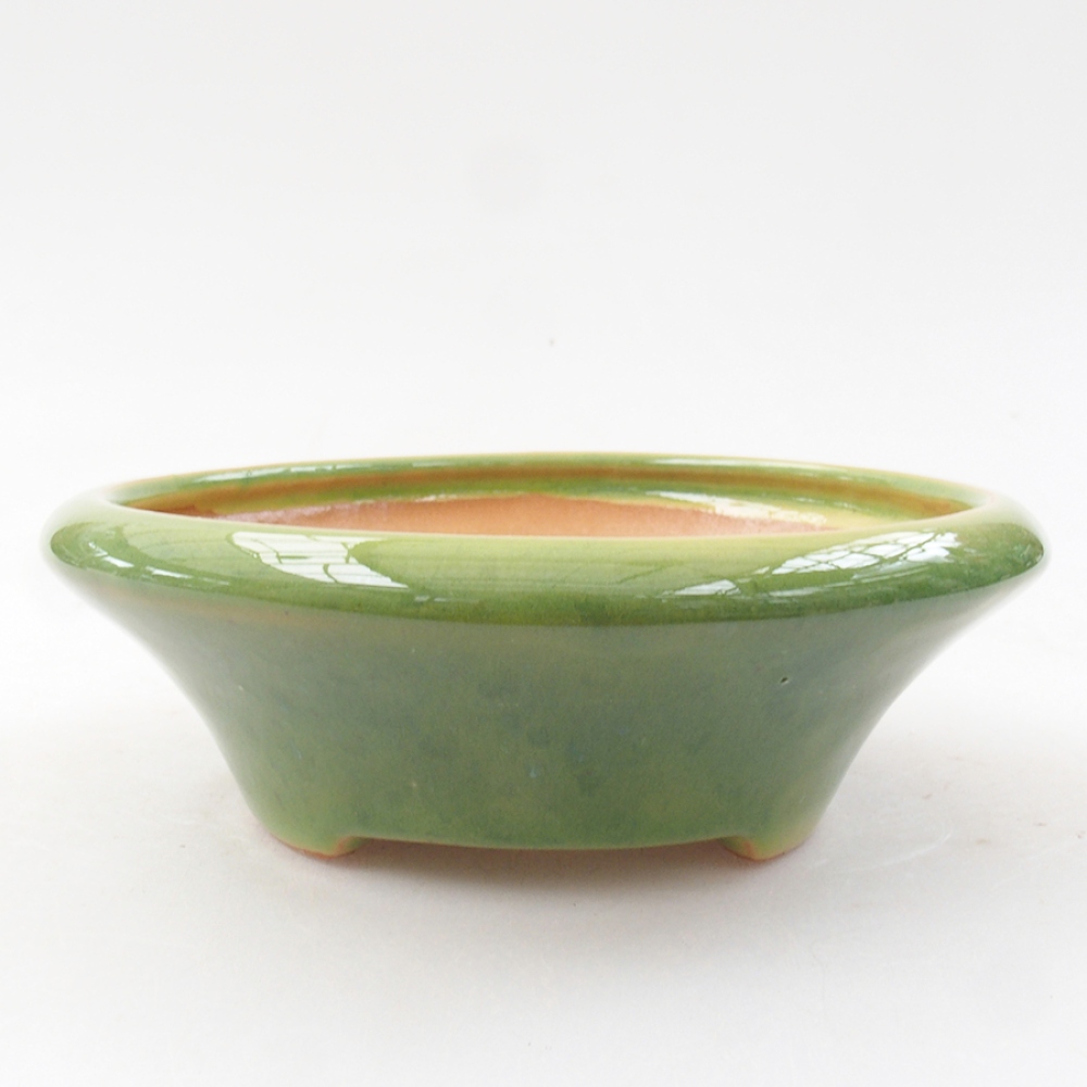 Ciotola bonsai in ceramica 13,5 x 13,5 x 5 cm, verde