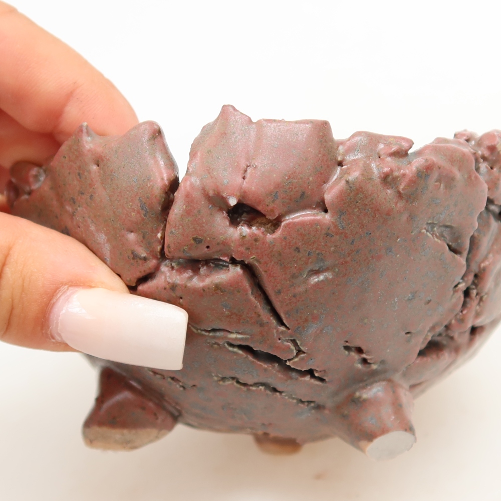 Guscio in ceramica  10,5 x 10,5 x 7 cm, colore rosa