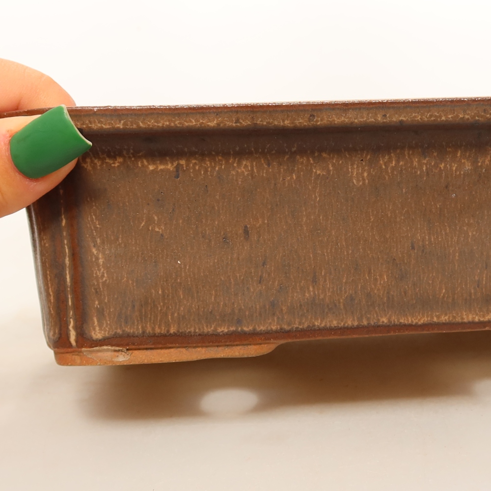 Ciotola in ceramica  20 x 15,5 x 6 cm, colore marrone