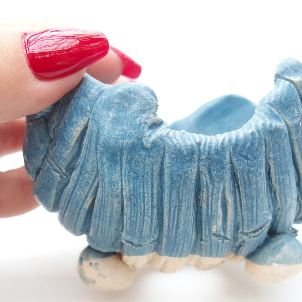 Conchiglia in ceramica 8,5 x 8,5 x 6,5 cm , colore blu