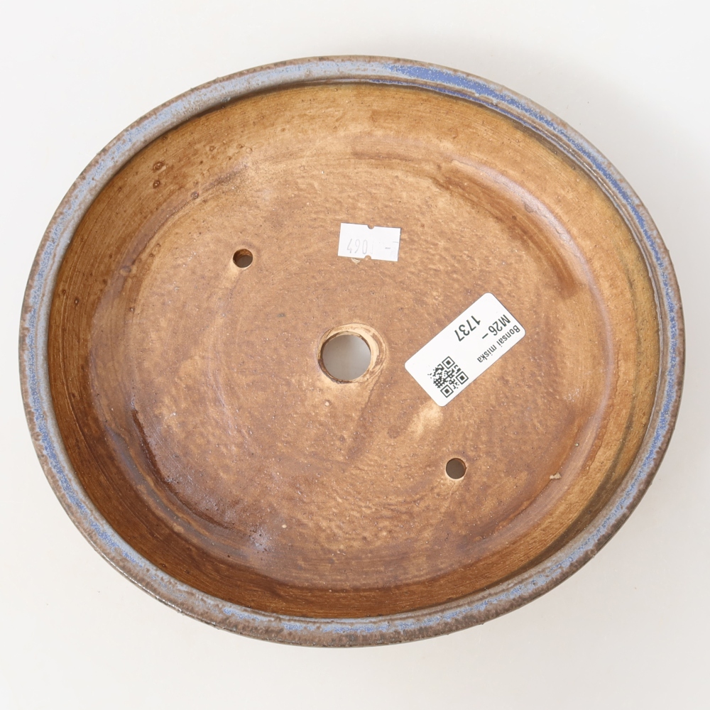 Vaso da bonsai in ceramica 21 x 19 x 4,5 cm, colore blu