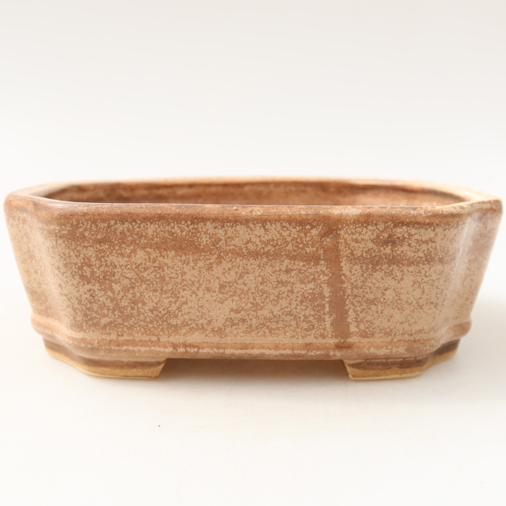 Vaso da bonsai in ceramica 13,5 x 11,5 x 4 cm, colore rosa