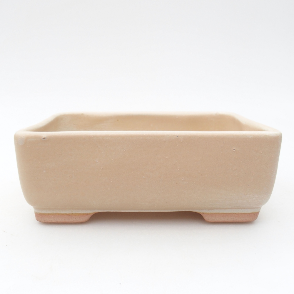 Ciotola per bonsai in ceramica 15 x 11 x 5,5 cm, colore beige