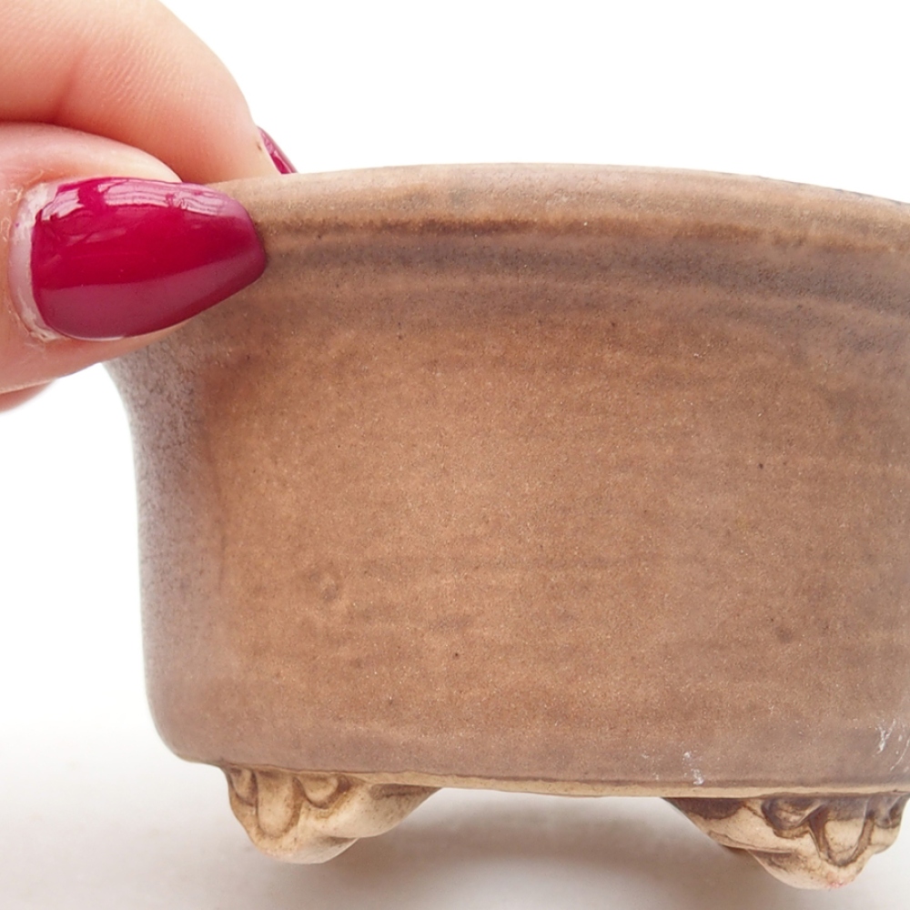 Ciotola bonsai in ceramica 9 x 9 x 3,5 cm, rosa