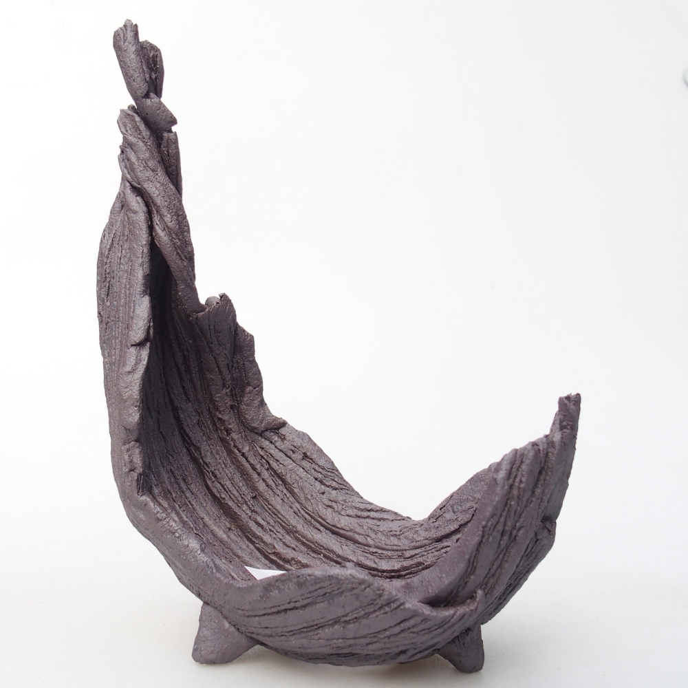 Conchiglia in ceramica 11 x 6,5 x 14,5 cm , colore metallizzato