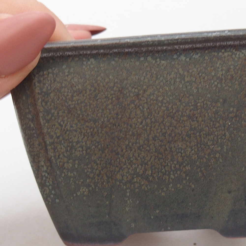 Ciotola bonsai in ceramica 8,5 x 8,5 x 5 cm, grigio