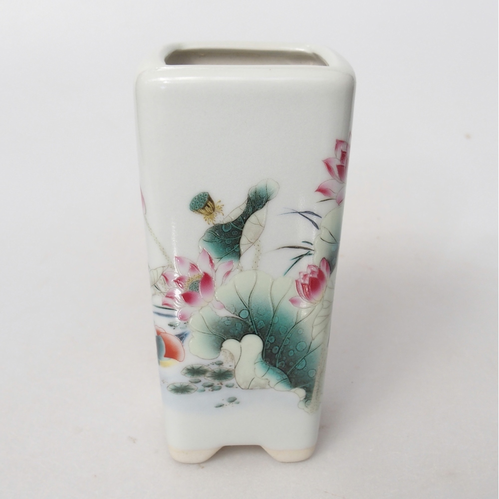 Ciotola per bonsai in ceramica 5,5 x 5,5 x 12 cm, colore bianco