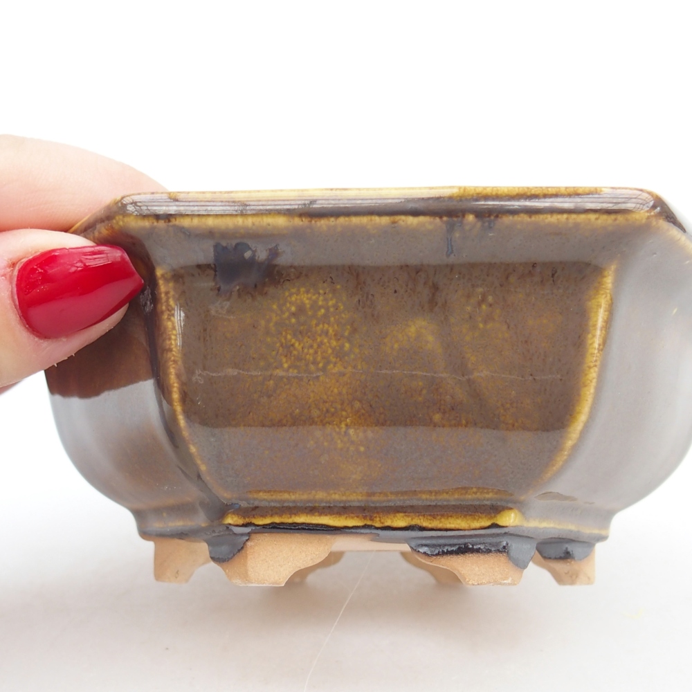 Ciotola bonsai in ceramica 26 x 26 x 8 cm, colore rosso