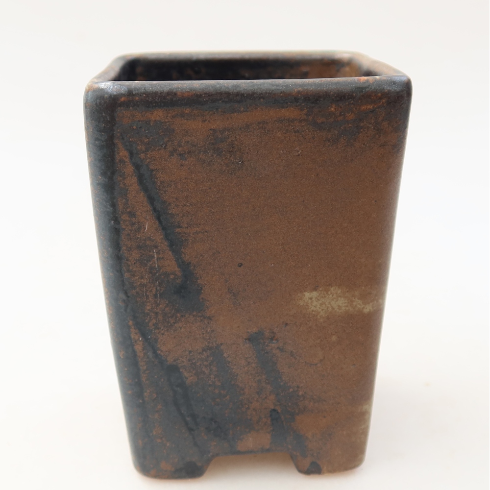 Ciotola per bonsai in ceramica 7,5 x 7,5 x 10,5 cm, marrone