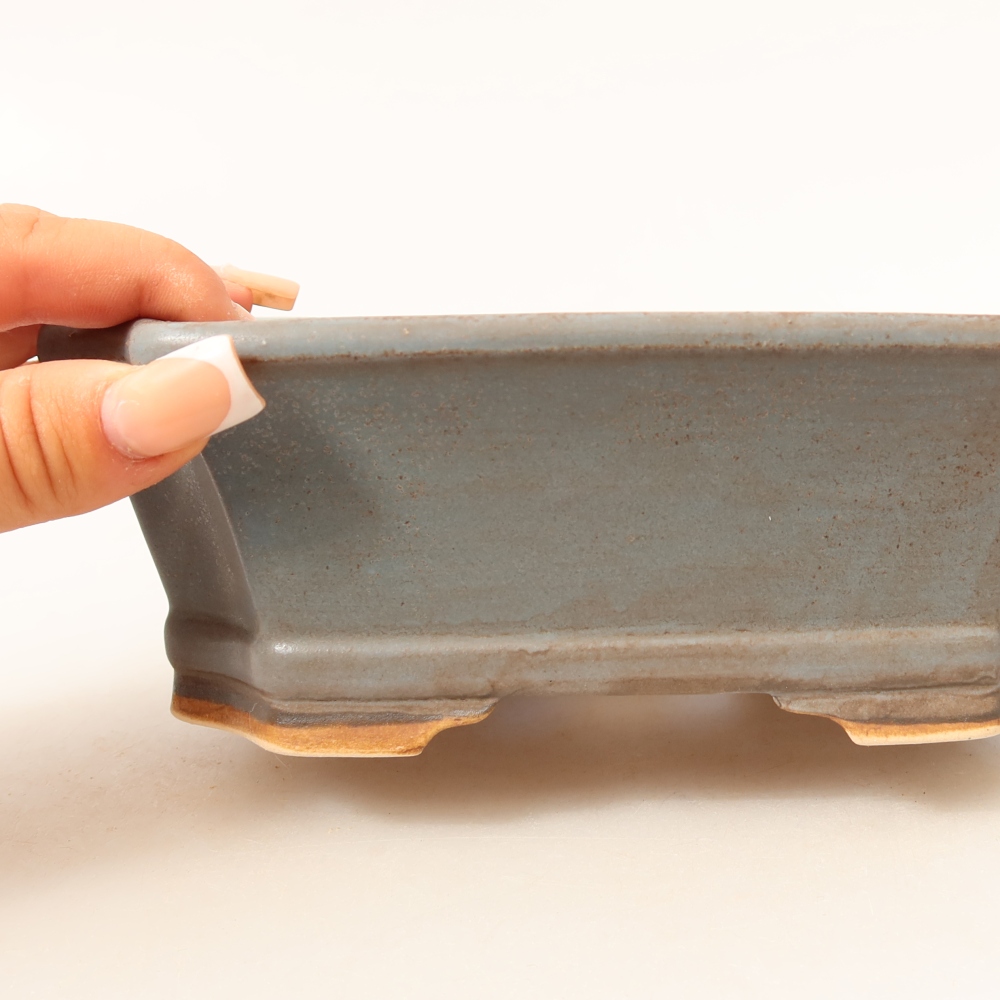 Vaso da bonsai in ceramica 18 x 15 x 6 cm, colore blu
