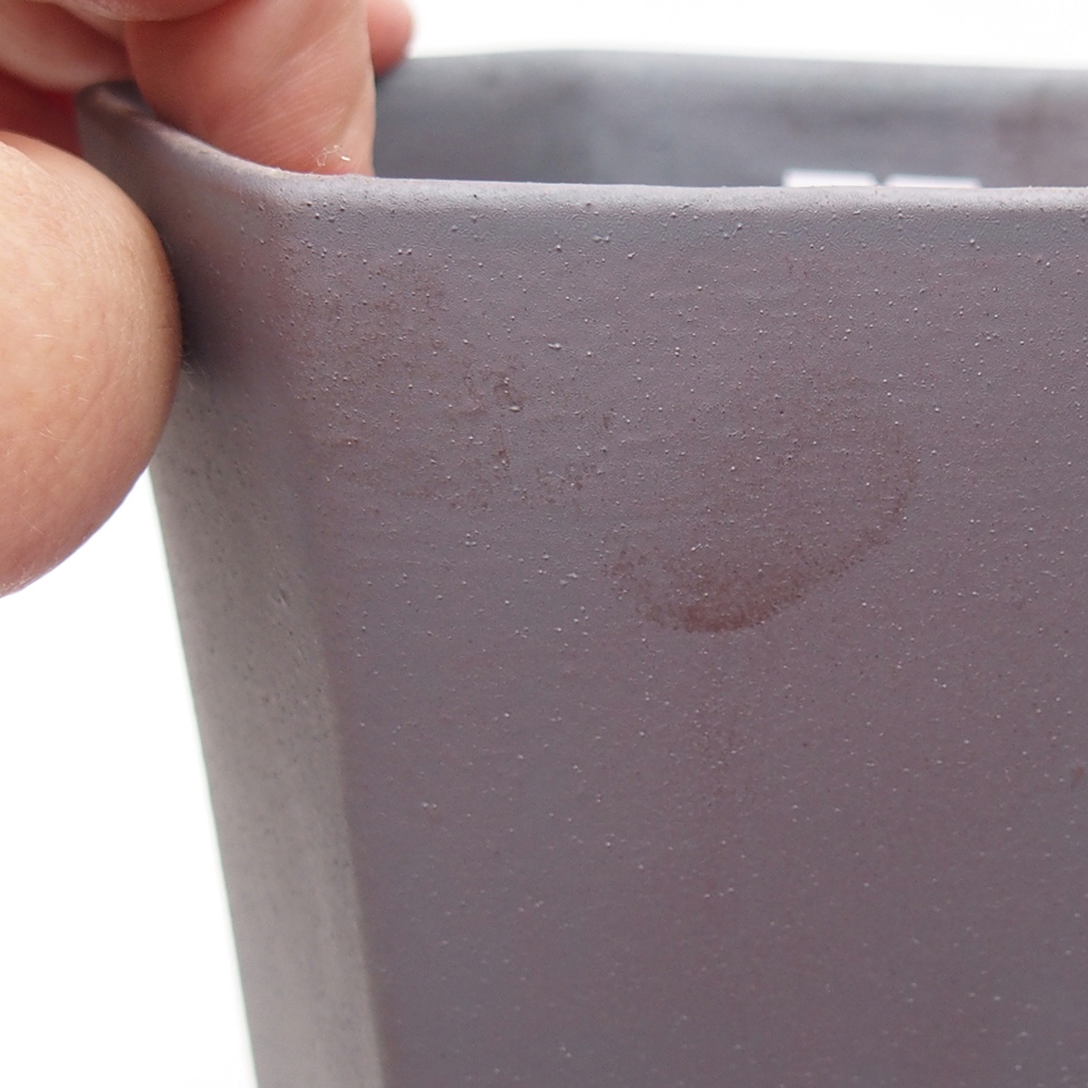 Ciotola bonsai in ceramica 13 x 11,5 x 17 cm, colore metallo