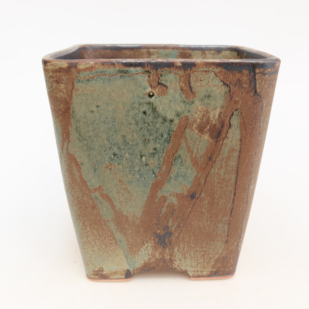 Ciotola per bonsai in ceramica 14 x 14 x 15 cm, marrone