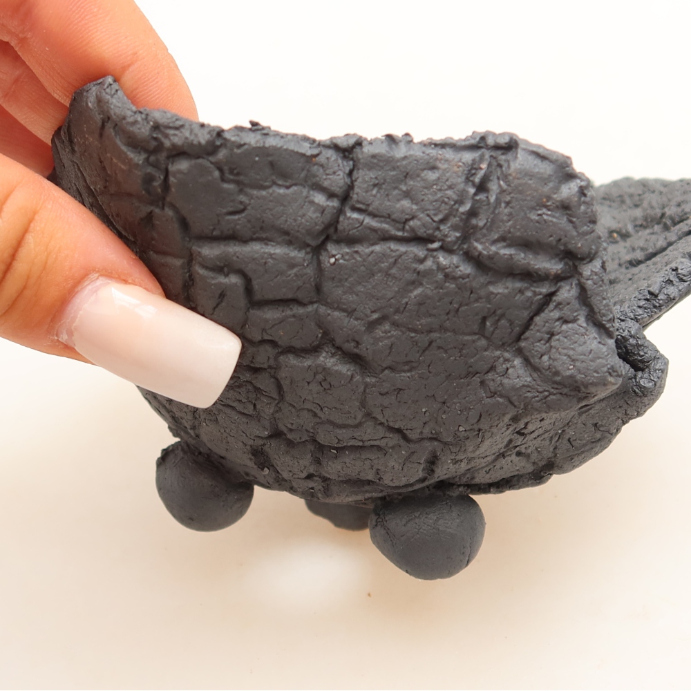 Guscio in ceramica  11 x 11 x 7 cm, colore metallizzato