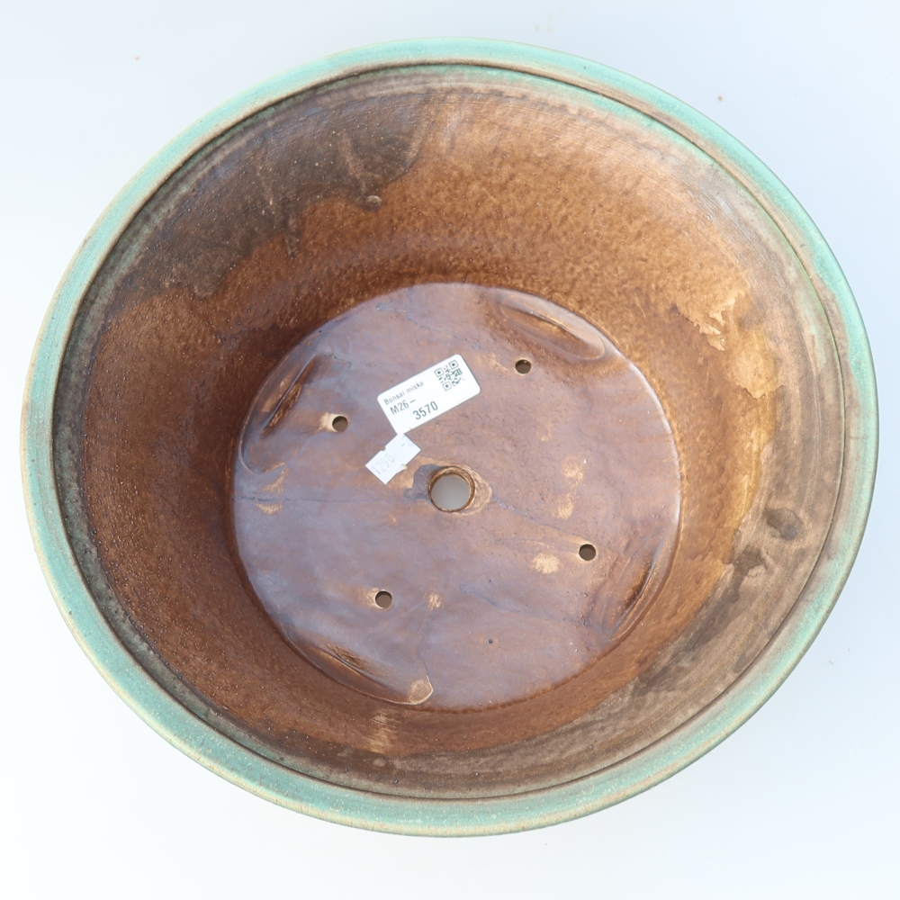 Vaso da bonsai in ceramica 29 x 29 x 12,5 cm, colore verde