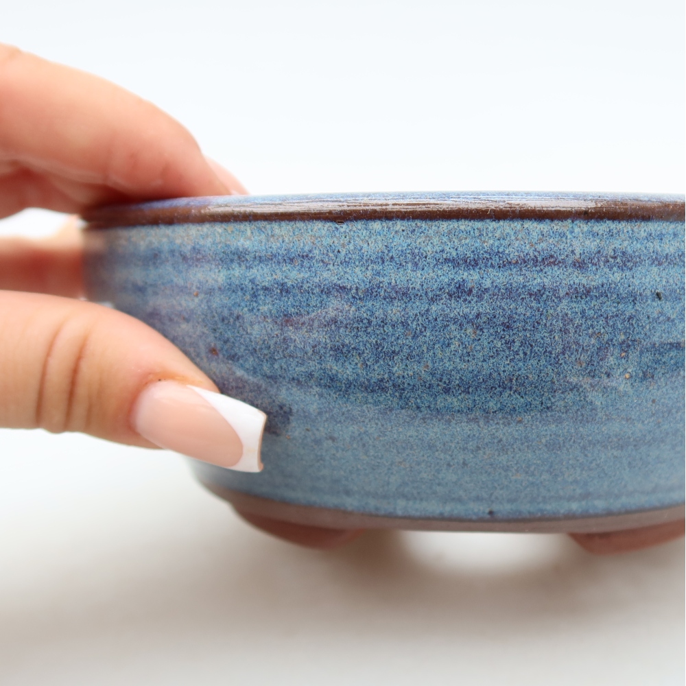 Ciotola per bonsai in ceramica 15 x 15 x 5,5 cm, colore blu