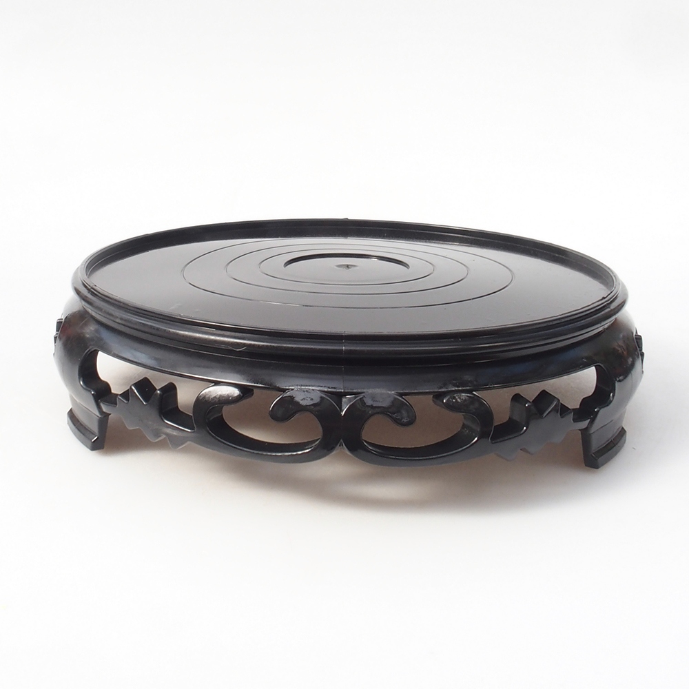 Tavolo per bonsai in plastica rotondo 21 x 21 x 5 cm, nero