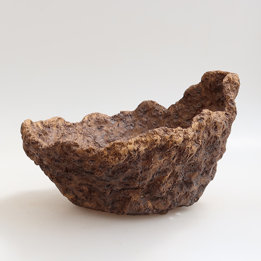 Conchiglia in ceramica 23,5 x 20 x 16,5 cm, colore marrone